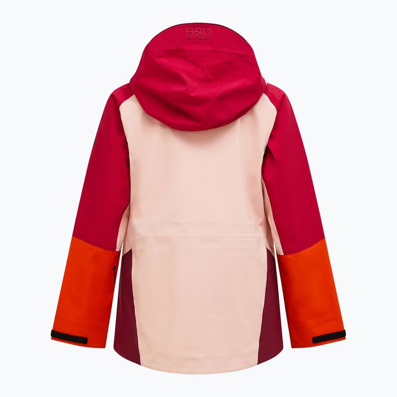 Női sídzseki Peak Performance Visilight GTX C-Knit 3L tech burgundy/peach fuzz 8