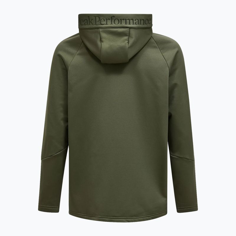 Férfi cipzáras kapucnis pulóver Peak Performance Rider Essentials Zip Hood pine needle/pine needle 6