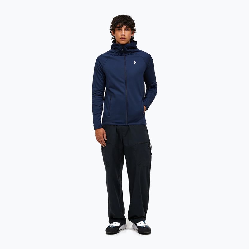 Férfi kapucnis pulóver Peak Performance Rider Essentials Zip Hood blue shadow/blue shadow 2