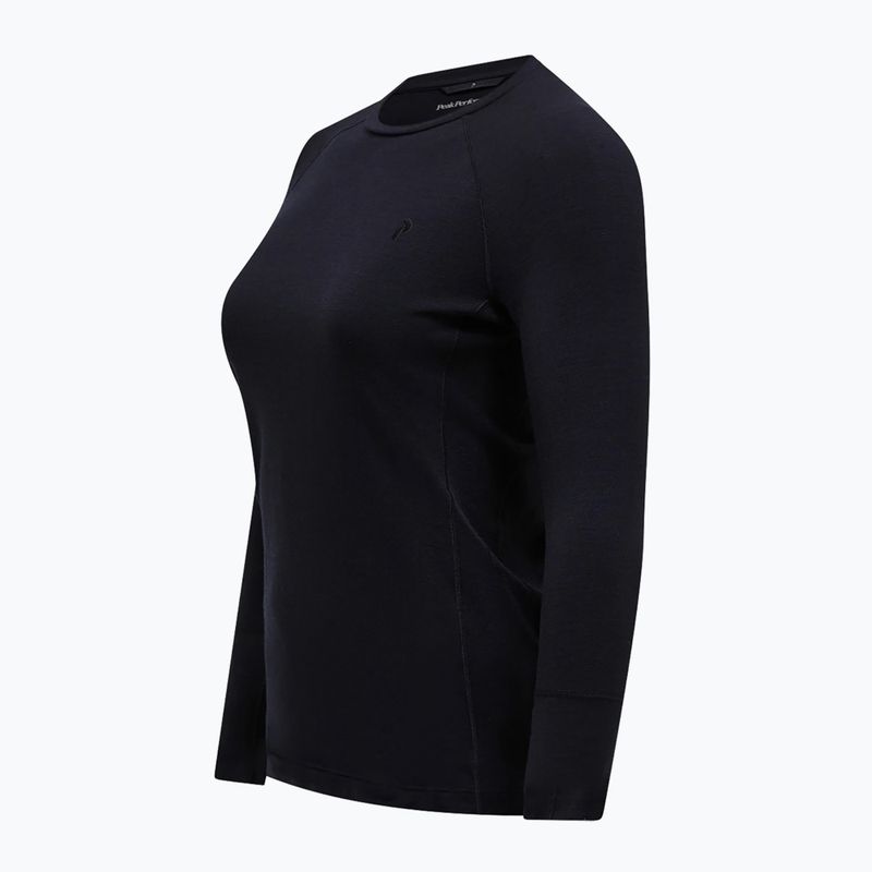Női thermo hosszú ujjú felső Peak Performance Magic Crew Wool-Blend Baselayer black/black 5