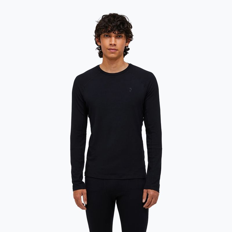 Férfi hőaktív felső Peak Performance Magic Crew Wool-Blend Baselayer black/black