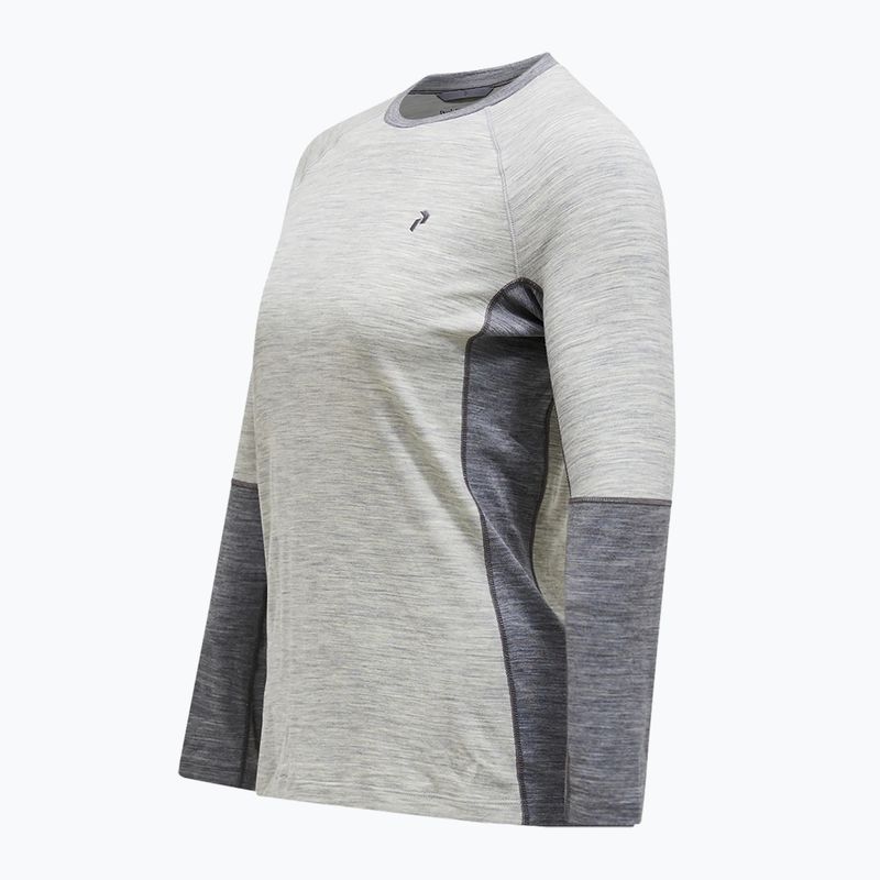 Női hőaktív felső Peak Performance Magic Crew Wool-Blend Baselayer med grey melange 6