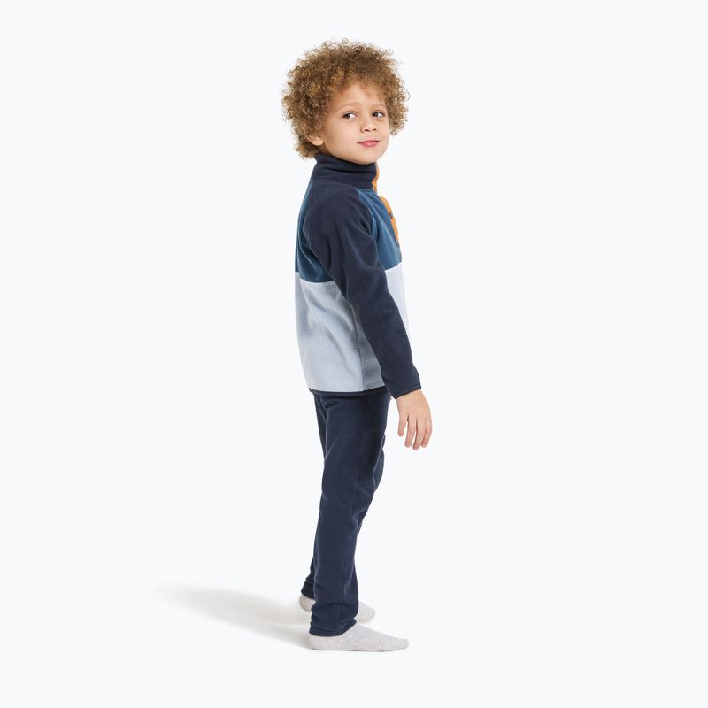 Didriksons Monte Half Button gyermek fleece pulóver felhő kék 4