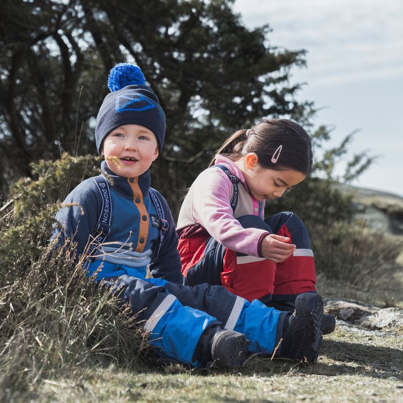 Didriksons Monte Half Button gyermek fleece pulóver felhő kék 11