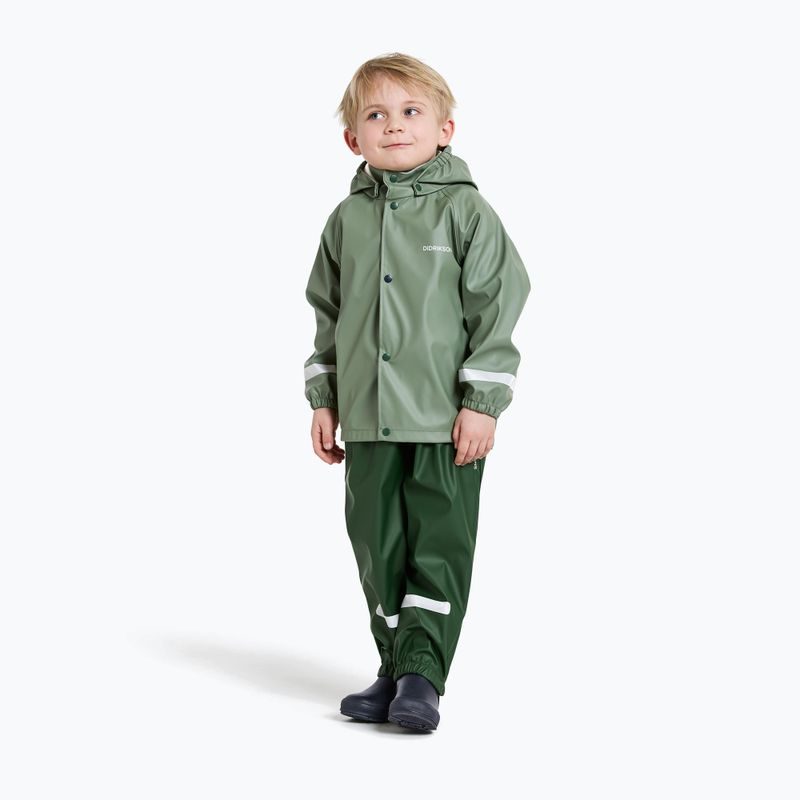 Gyerek esőruha szett Didriksons Slaskeman light moss 5