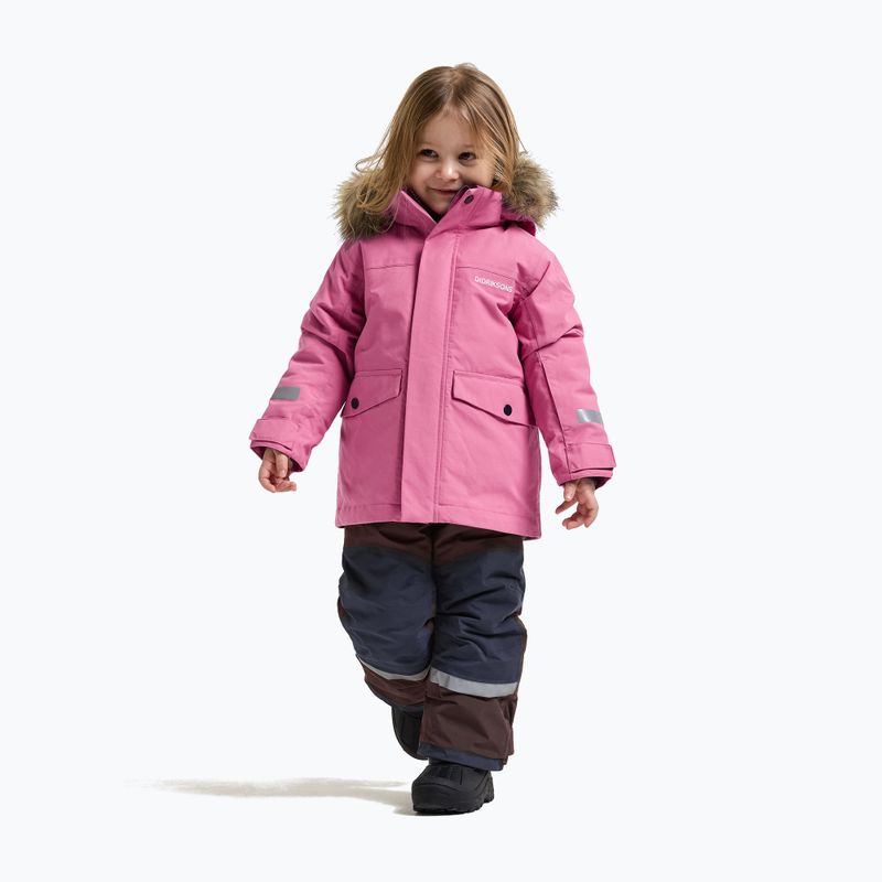 Gyerek télikabát Didriksons Bjärven 5 Parka heather pink 2