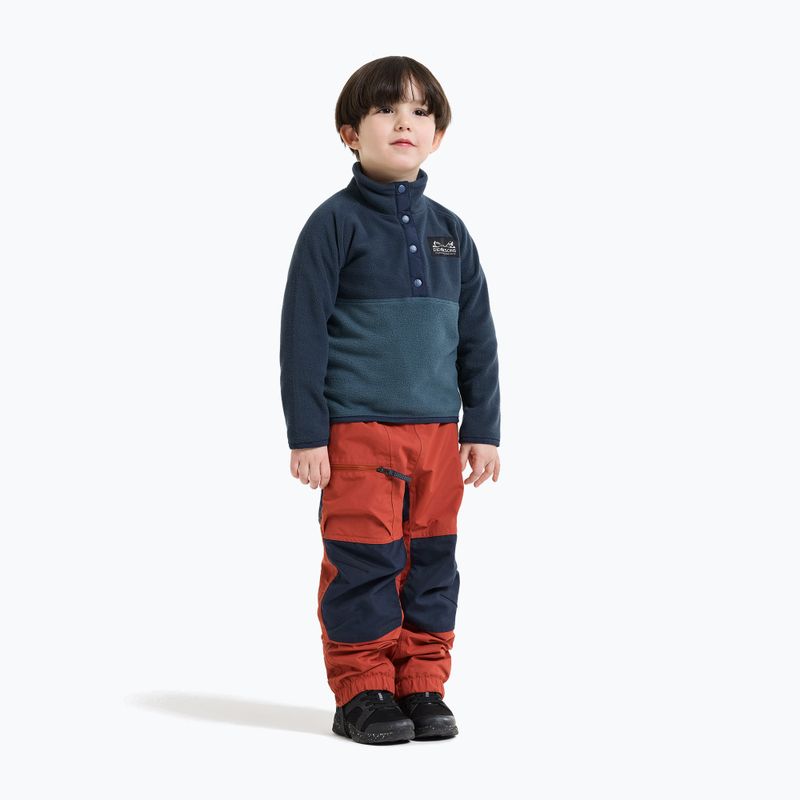 Gyerek polár pulóver Didriksons Monte 6 Half Button mountain blue 4