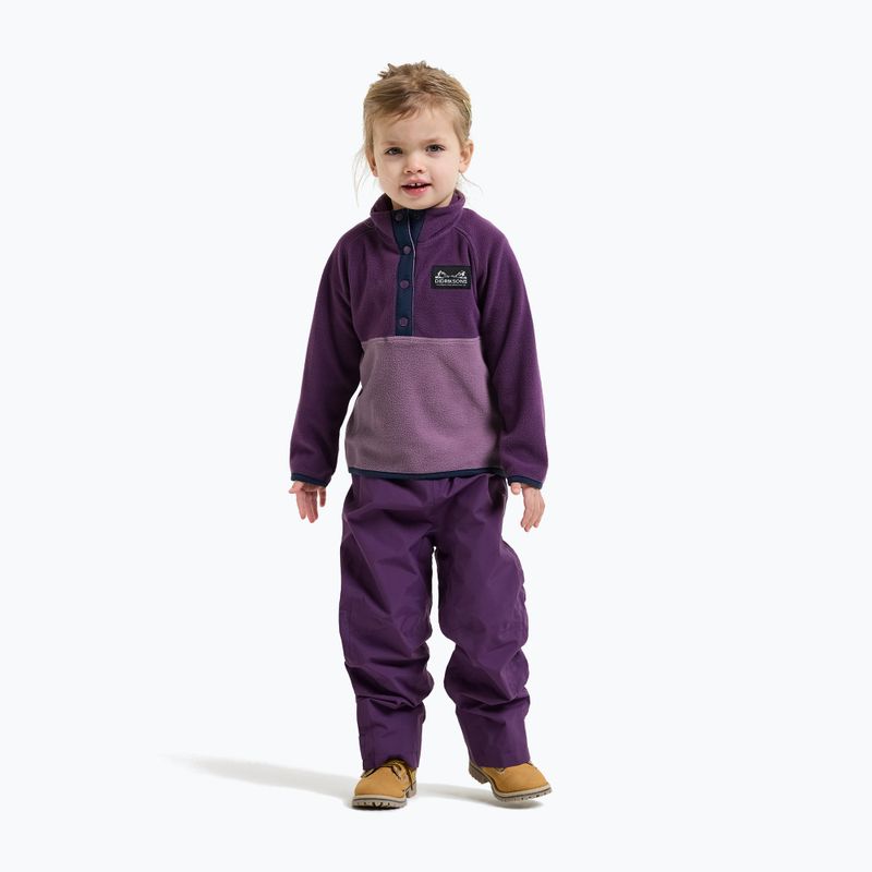 Gyerek polár pulóver Didriksons Monte 6 Half Button northern purple 4