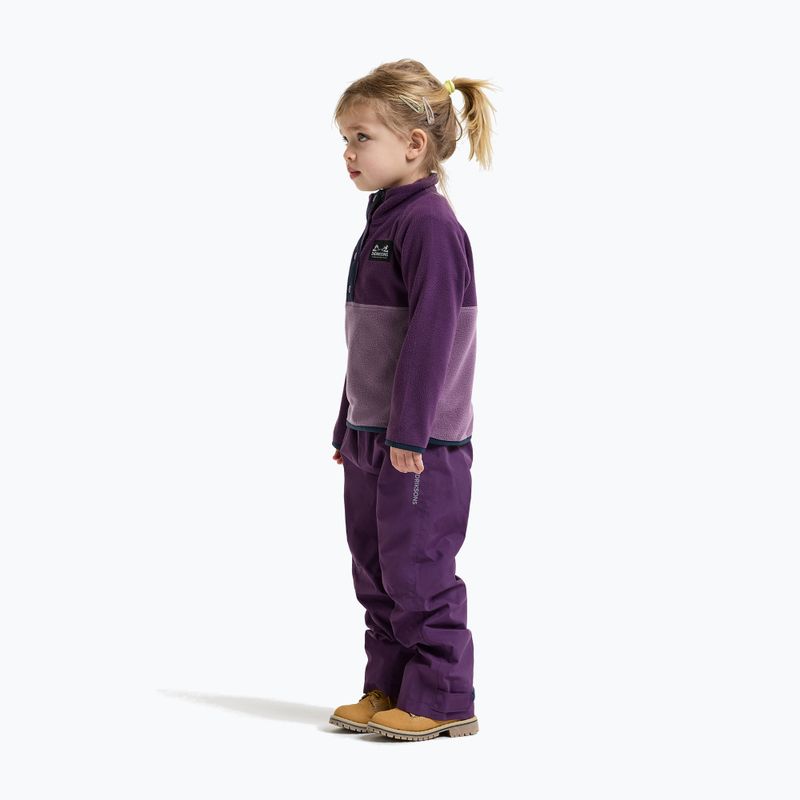 Gyerek polár pulóver Didriksons Monte 6 Half Button northern purple 6