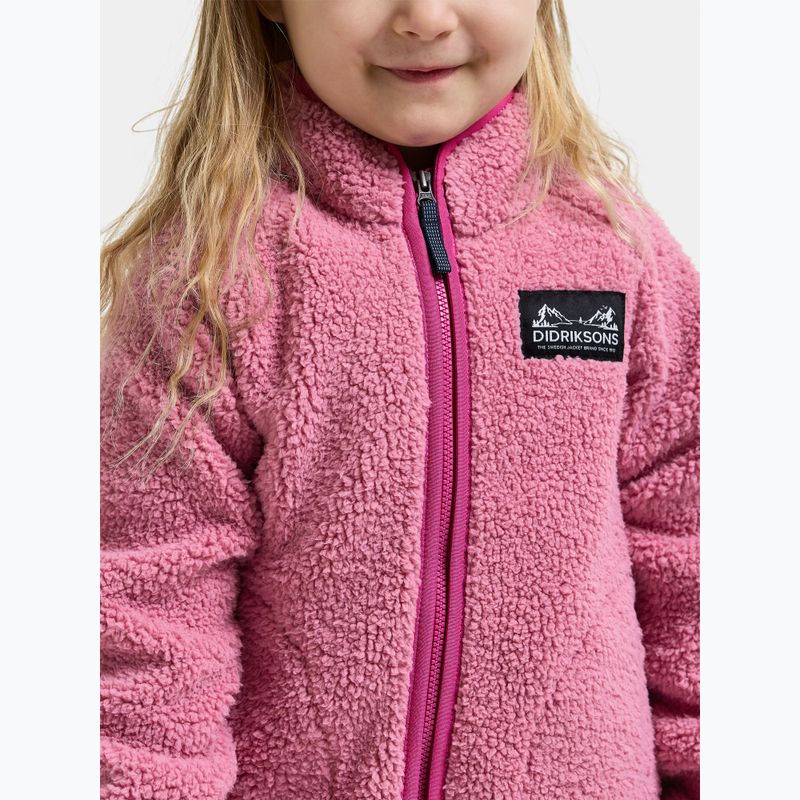 Gyerek polár pulóver Didriksons Gibbsc 2 Fz heather pink/cactus pink 7