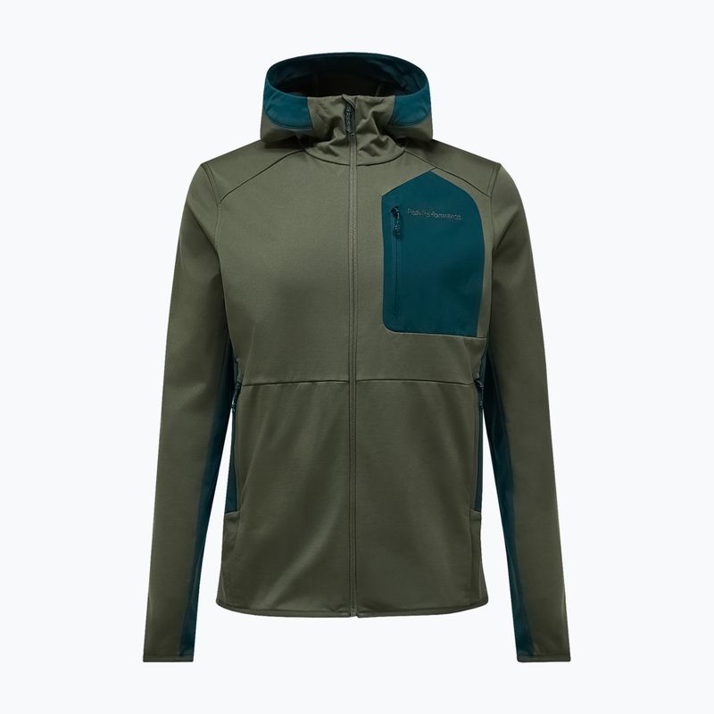 Férfi pulóver Peak Performance Utility Light Zip pine needle/ponderosa pine 3
