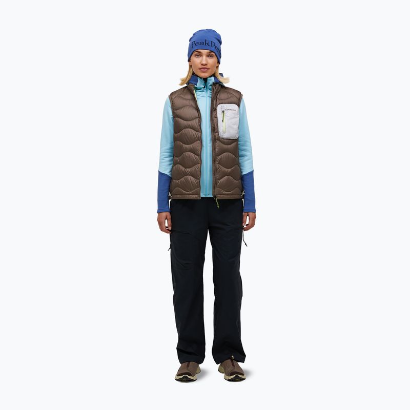 Női ujjatlan Peak Performance Helium Utility Down terrain tan/antarctica 2