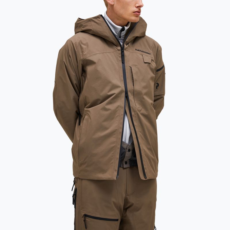 Férfi kabát Peak Performance Alpine GTX 2L Insulated Shell terrain tan 3