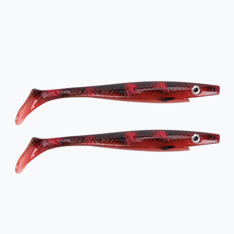 Strike Pro Pig Shad Jr gumicsali 2 db fekete/piros TEV-SP172C-116