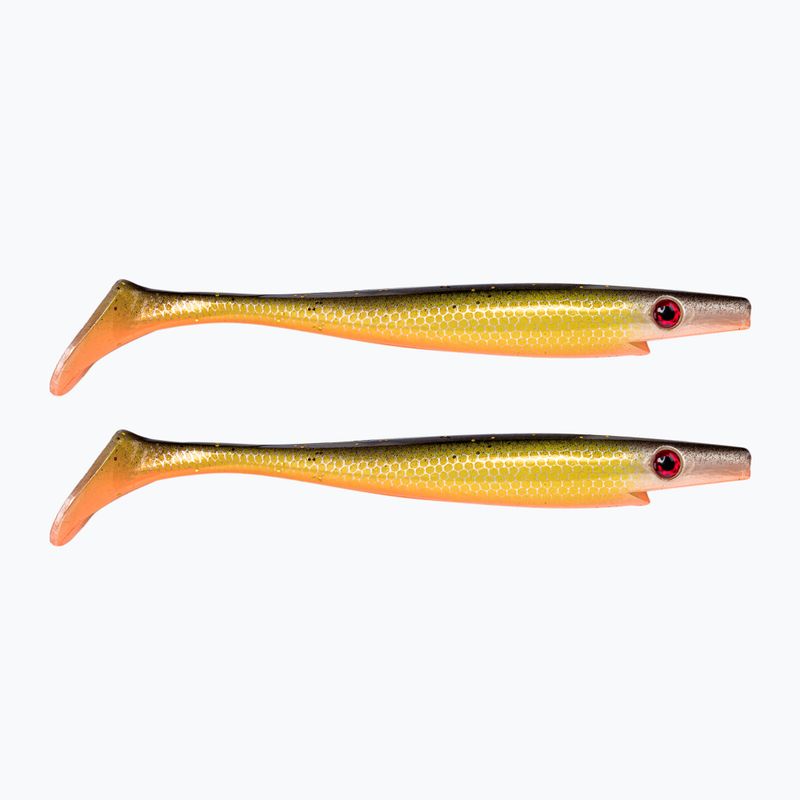 Strike Pro Pig Shad Tournament gumicsali 2 db szürkés-sárga TEV-SP172M-C041