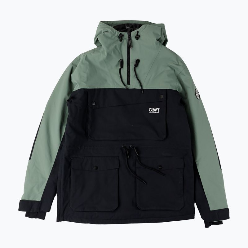 Férfi Colourwear Essential Anorak dk sage snowboard kabát