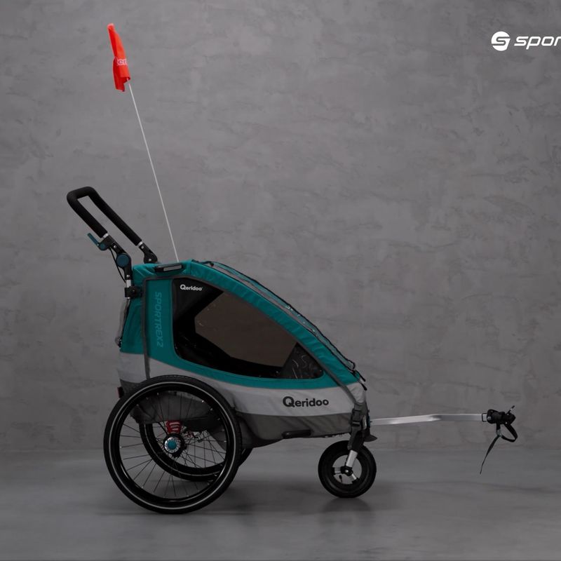 Qeridoo Sportrex2 dupla kerékpár utánfutó kék Q-SR2-21-P 9