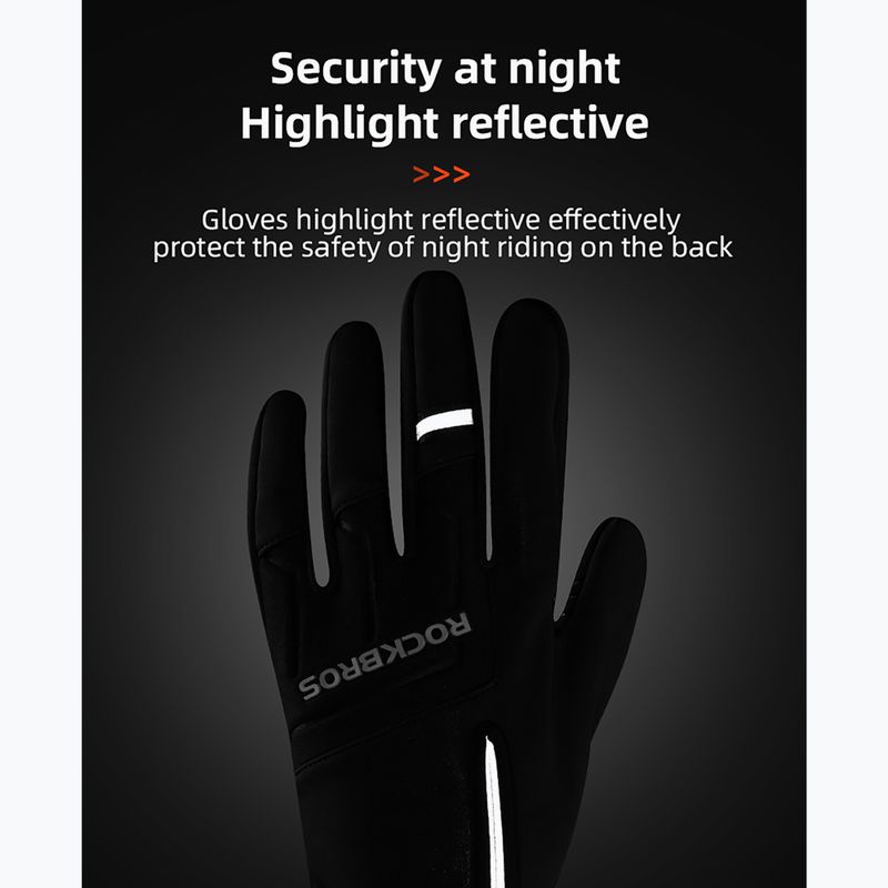 Kerékpáros kesztyűk Rockbros Full-finger S317 black 3