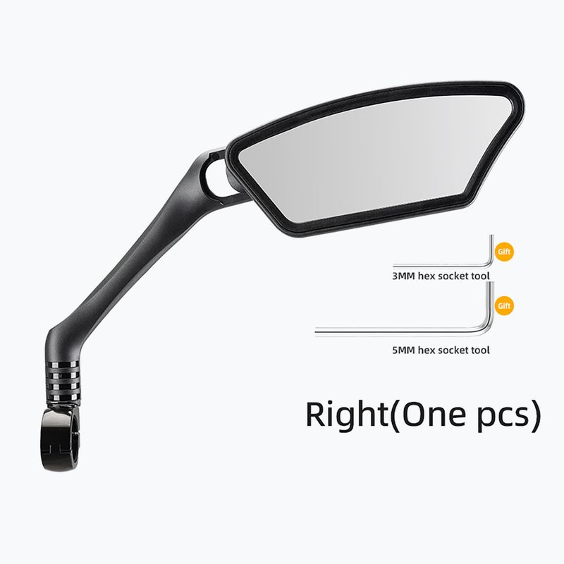 Kerékpár tükör Rockbros 26210007002 Mirror 1 pcs Right black 2