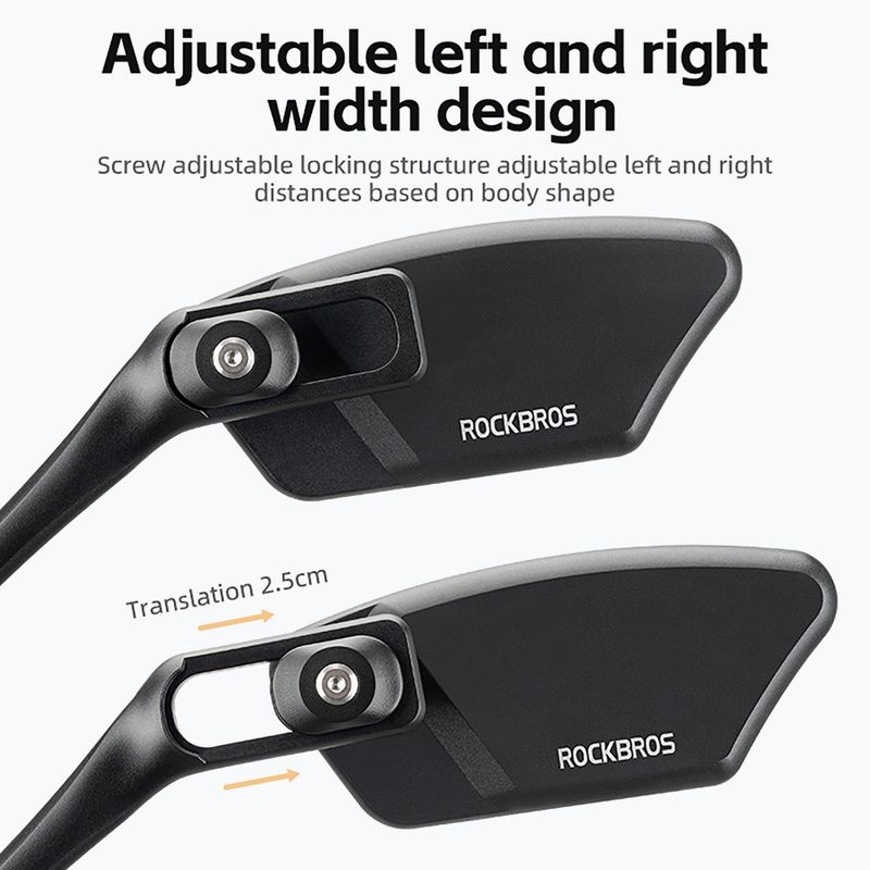 Kerékpár tükör Rockbros 26210007002 Mirror 1 pcs Right black 3