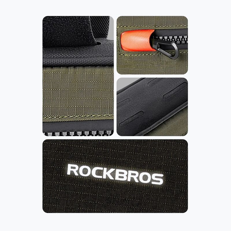 Rockbros kerékpár váz táska 30120079 1.7 l zöld/fekete 3