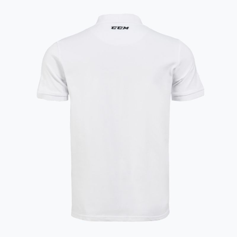 Férfi póló CCM Polo SR white 2