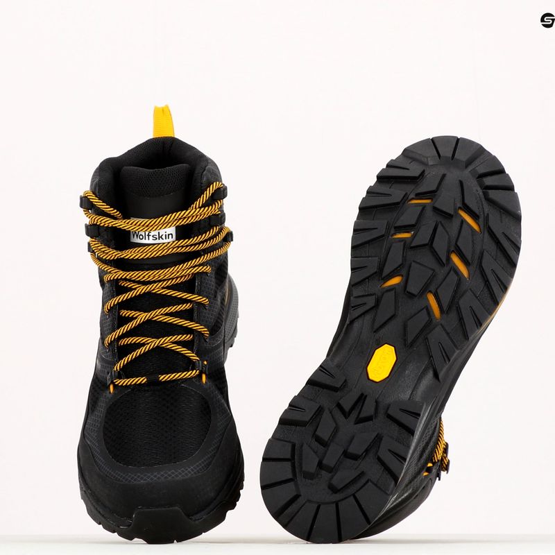 Jack Wolfskin férfi Force Striker Texapore Mid trekking csizma black/burly yellow xt 4038823 10