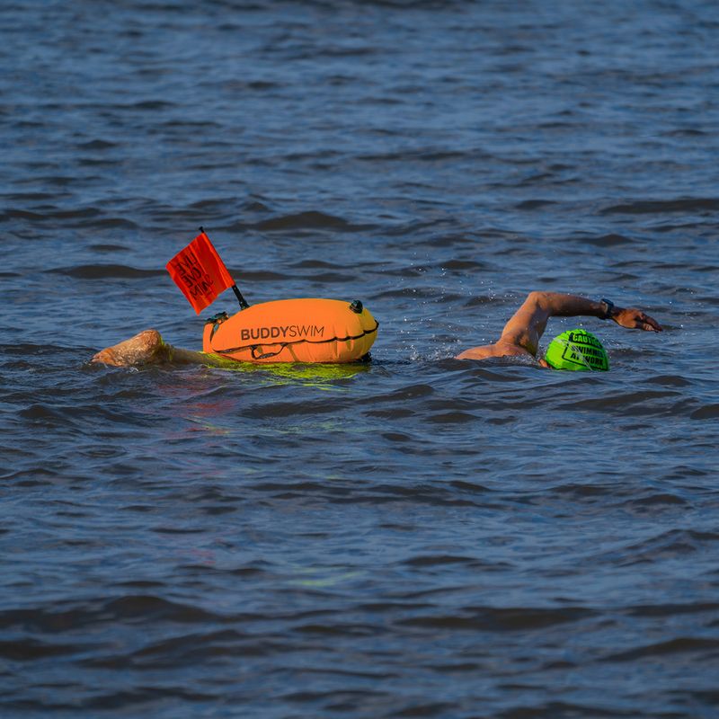 BuddySwim száraz táska zászlóval 28 l narancssárga bója 4