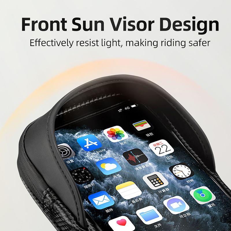 Kormánytáska Rockbros 301101770001 WP Bike Phone Bag for 6.7" black 3