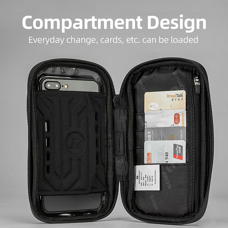 Kormánytáska Rockbros 301101770001 WP Bike Phone Bag for 6.7" black 6