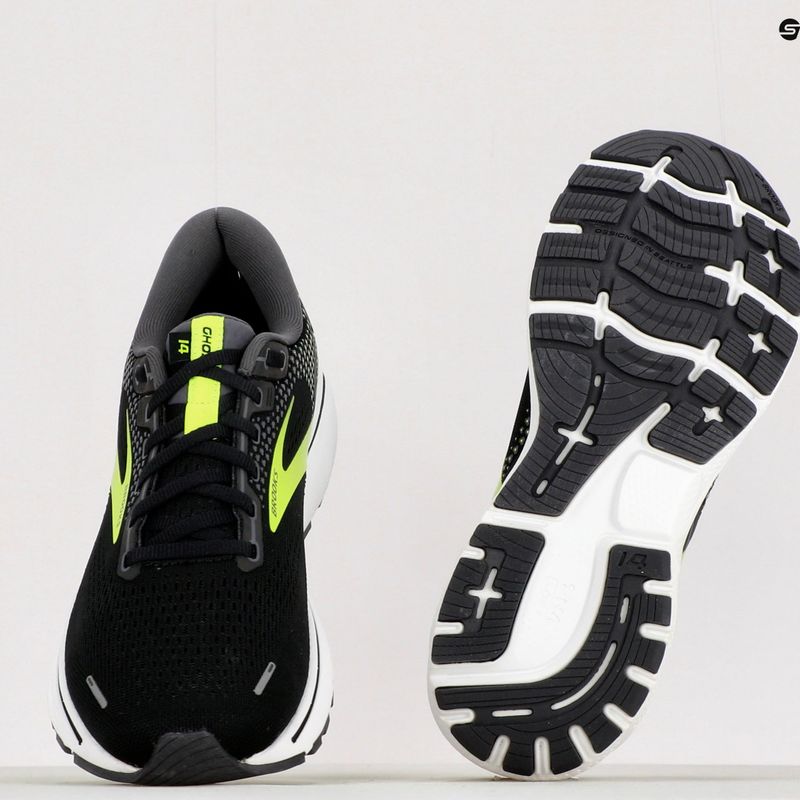 Férfi futócipő BROOKS Ghost 14 fekete-zöld 1103691D047 15