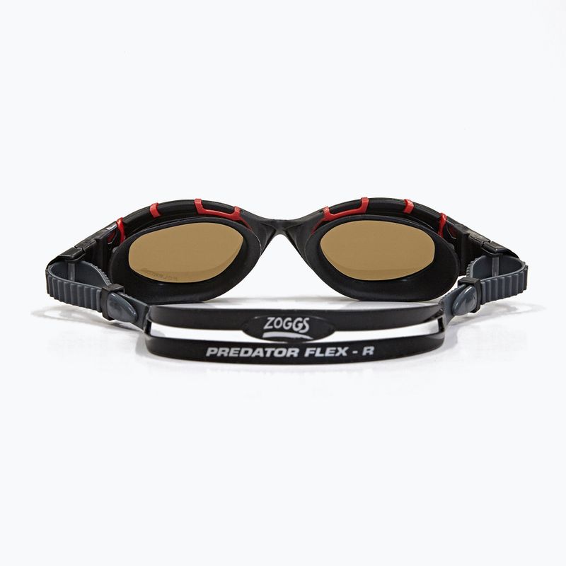 Zoggs Predator Flex Polarizált úszószemüveg Ultra piros/fekete/polarizált kofa 2