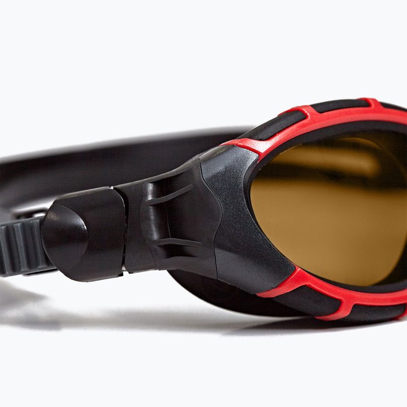 Zoggs Predator Flex Polarizált úszószemüveg Ultra piros/fekete/polarizált kofa 5