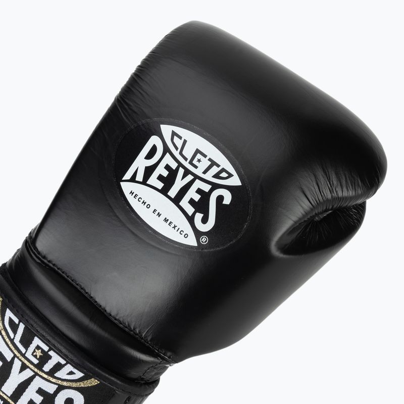 Boxkesztyű Cleto Reyes Velcro Sparring black silver 5