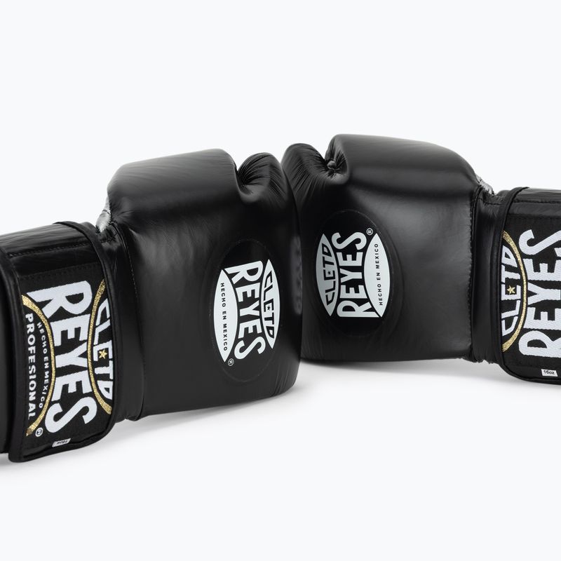 Boxkesztyű Cleto Reyes Velcro Sparring black silver 7