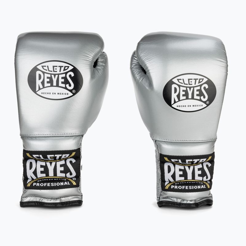 Boxkesztyű Cleto Reyes Lace Up Sparring silver 2