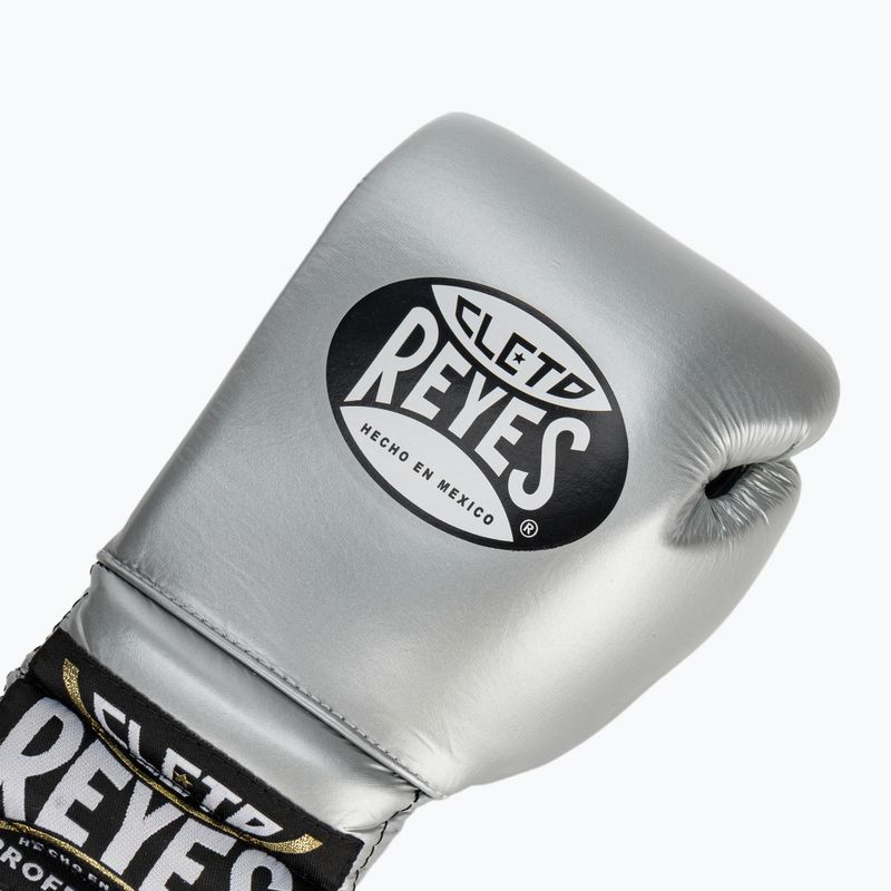 Boxkesztyű Cleto Reyes Lace Up Sparring silver 5