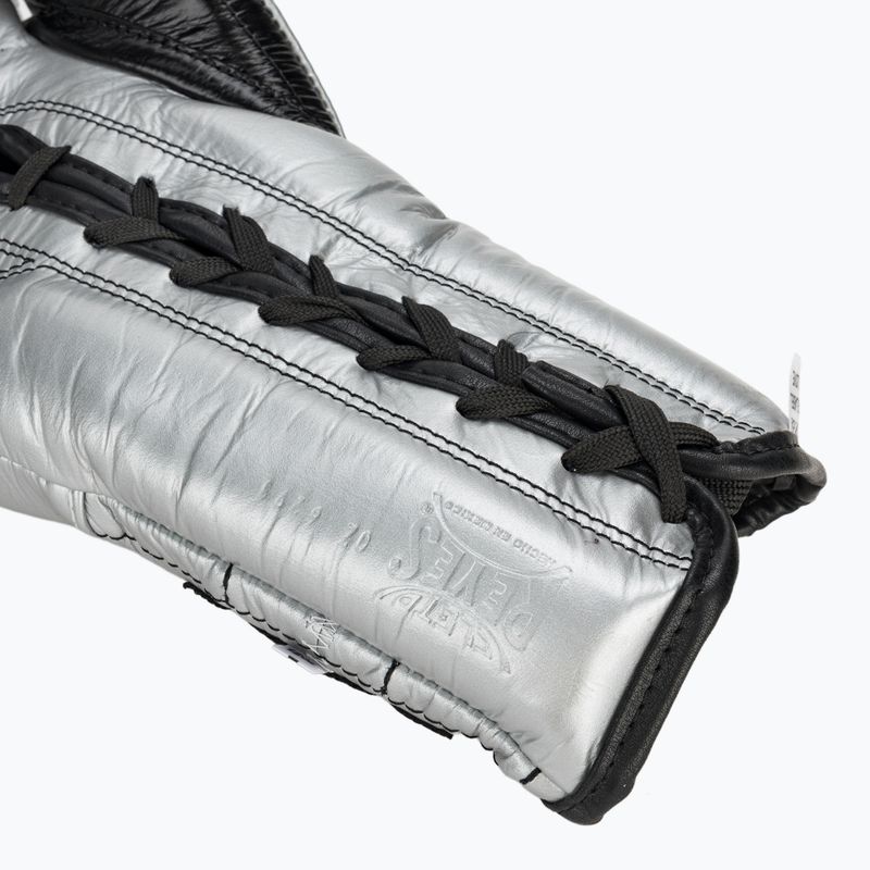 Boxkesztyű Cleto Reyes Lace Up Sparring silver 6