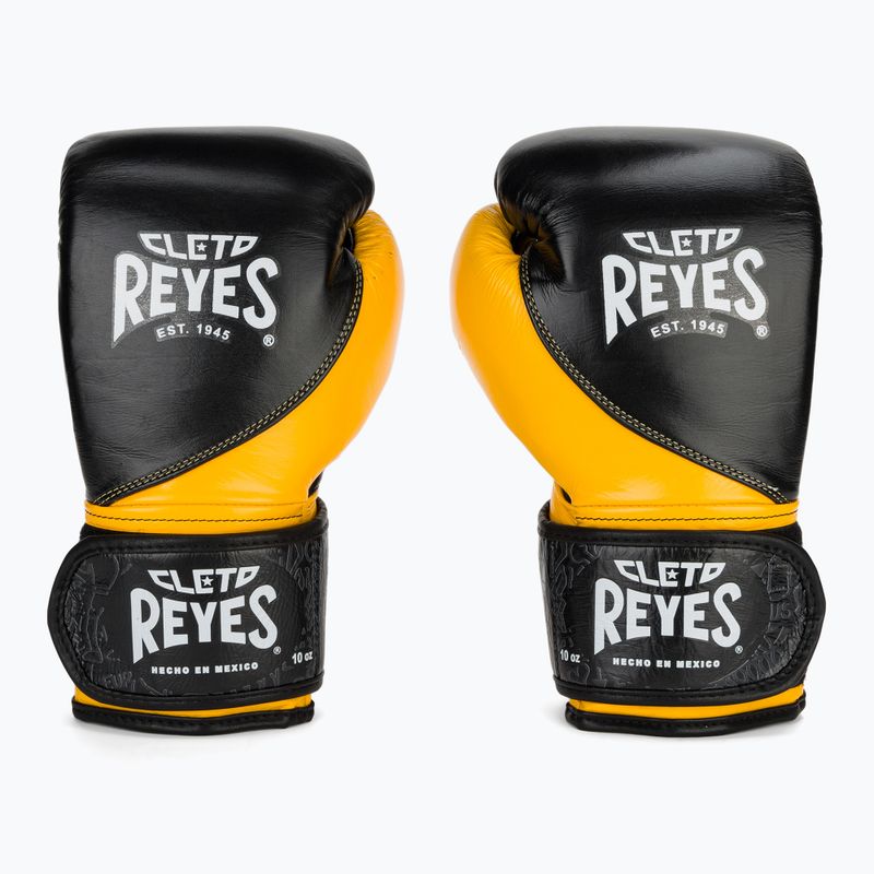 Boxkesztyű Cleto Reyes High Precision Training Leather black/yellow 2