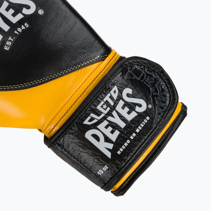 Boxkesztyű Cleto Reyes High Precision Training Leather black/yellow 6