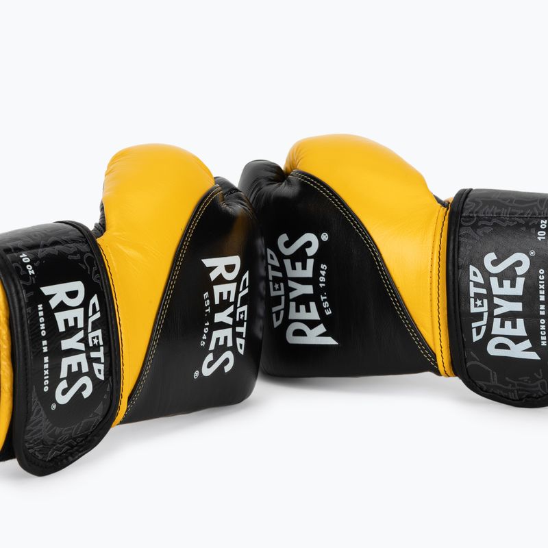 Boxkesztyű Cleto Reyes High Precision Training Leather black yellow 7