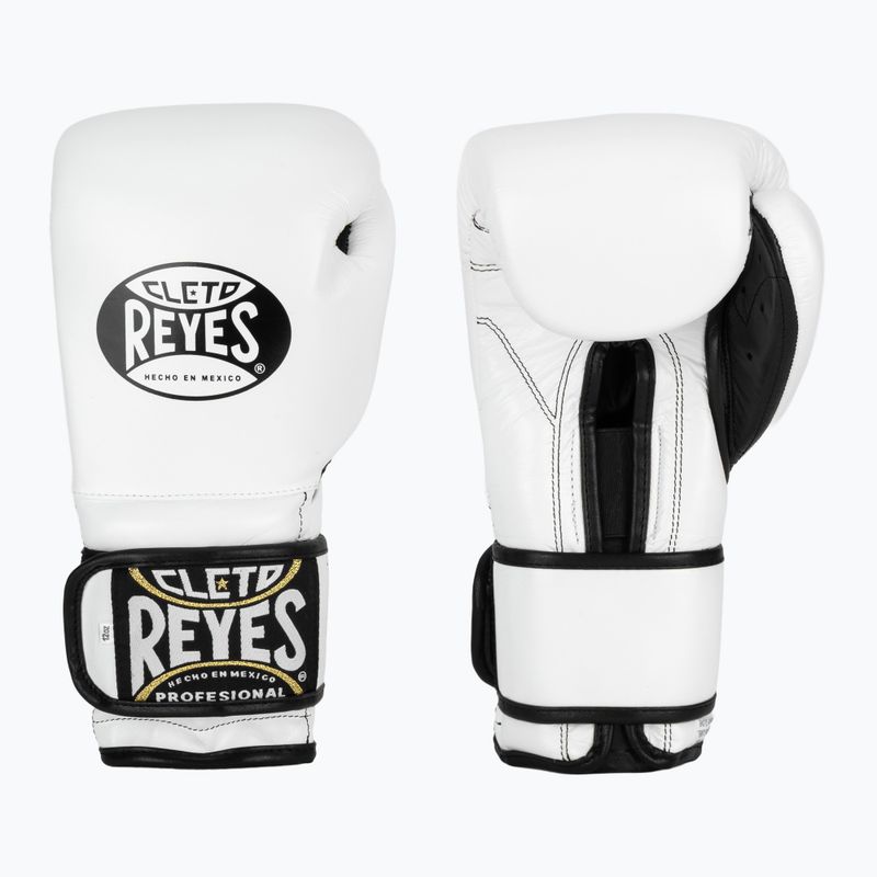 Boxkesztyű Cleto Reyes Velcro Sparring white/black 8