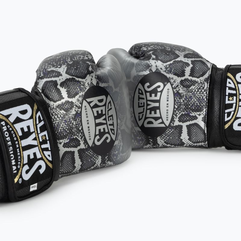 Boxkesztyű Cleto Reyes Velcro Sparring silver/black 7