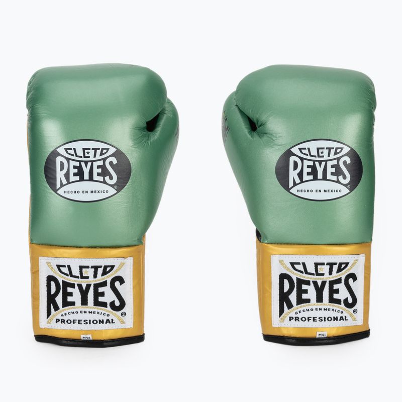Boxkesztyű Cleto Reyes Boxing Gloves creen metallic/gold 2