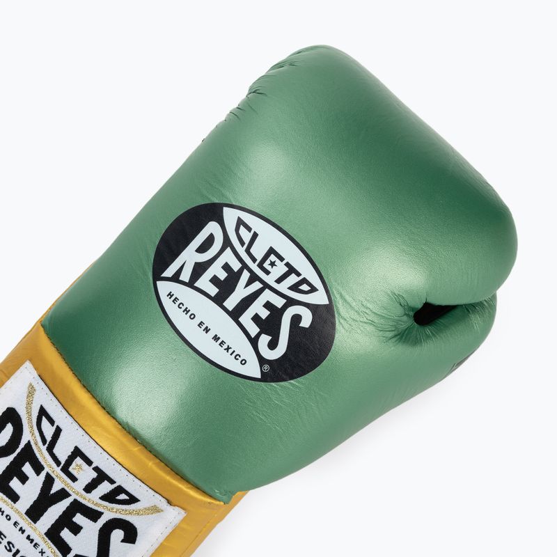 Boxkesztyű Cleto Reyes Boxing Gloves creen metallic/gold 5