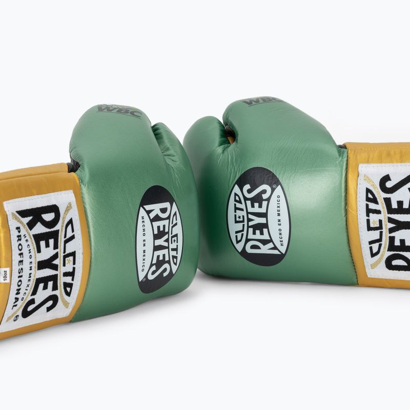Boxkesztyű Cleto Reyes Boxing Gloves creen metallic/gold 7