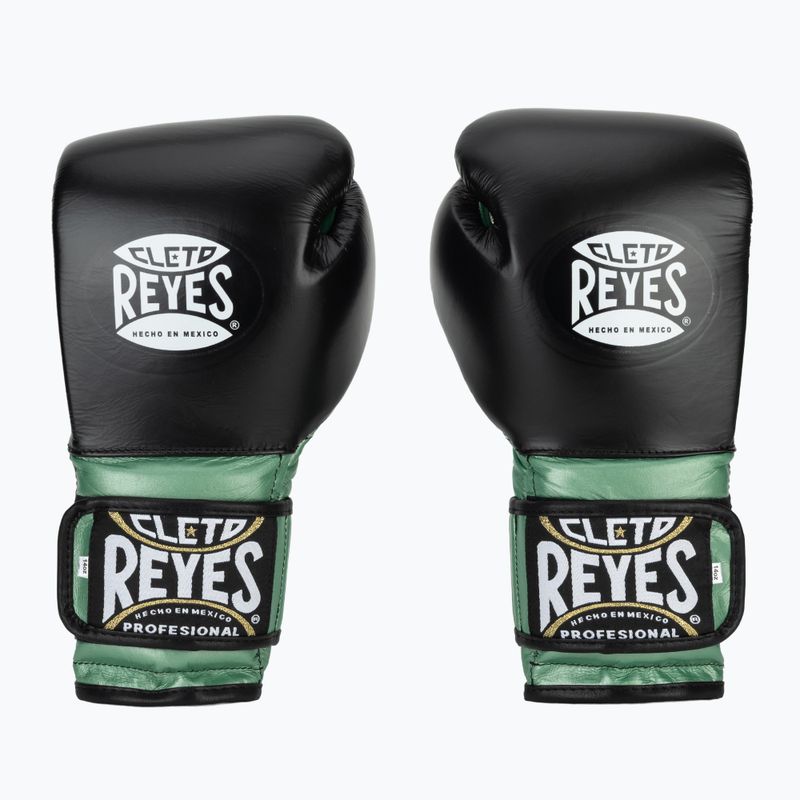 Boxkesztyű Cleto Reyes Velcro Sparring green metallic/black 8