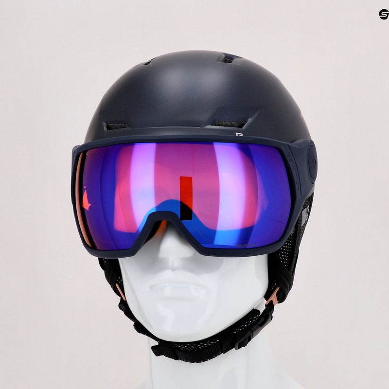 Női síbukósisak Salomon Icon Lt Visor tengerészkék L41199800 9