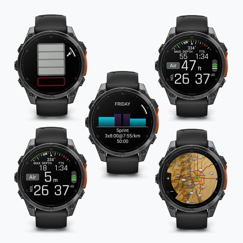 Okosóra Garmin Fenix 8 47 mm Amoled slate gray/black 8