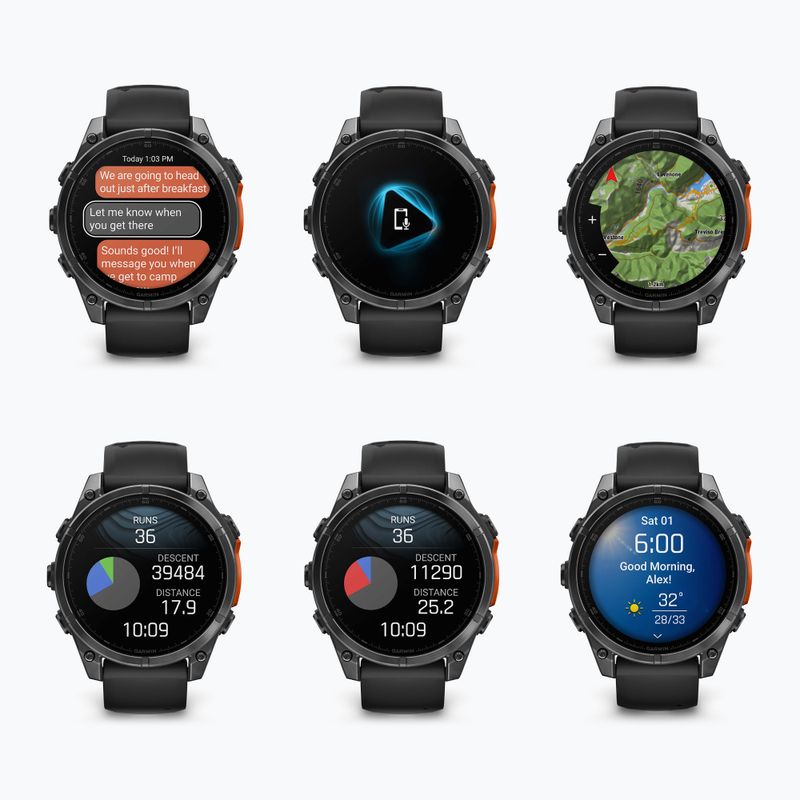 Okosóra Garmin Fenix 8 47 mm Amoled slate gray/black 9